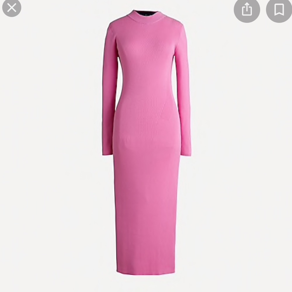 Jcrew Long Sleeve Knit Dress- Pink